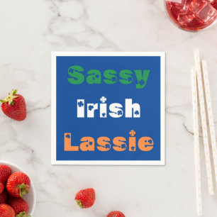 Sassy Irish Lassie Paper Napkin Serviette