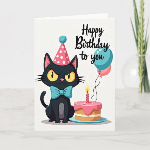 Sassy Katzen-Geburtstagskarte Karte