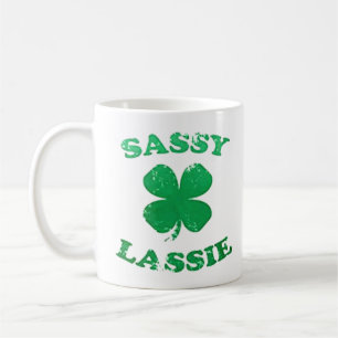 Sassy Lassie St. Patrick's Day T-Shirt Kaffeetasse