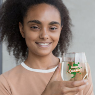 SASSY LASSIE St. Patrick's Day Trinkbehälter Set Weinglas Ohne Stiel