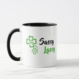 Sassy Lassy mit Shamrock-Tasse Tasse