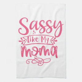 Sassy Like My Mama Personalisiertes Kinder  Geschirrtuch
