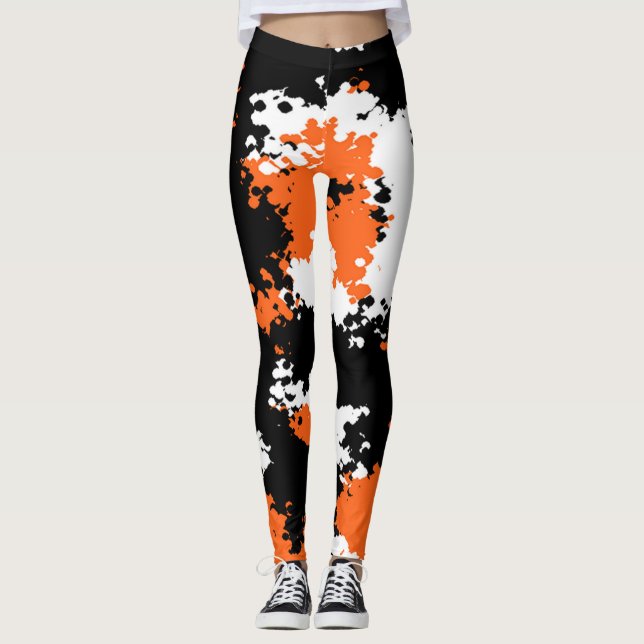 Sassy Mädchen-Camouflage-Leggings - gebrannte Leggings (Vorderseite)