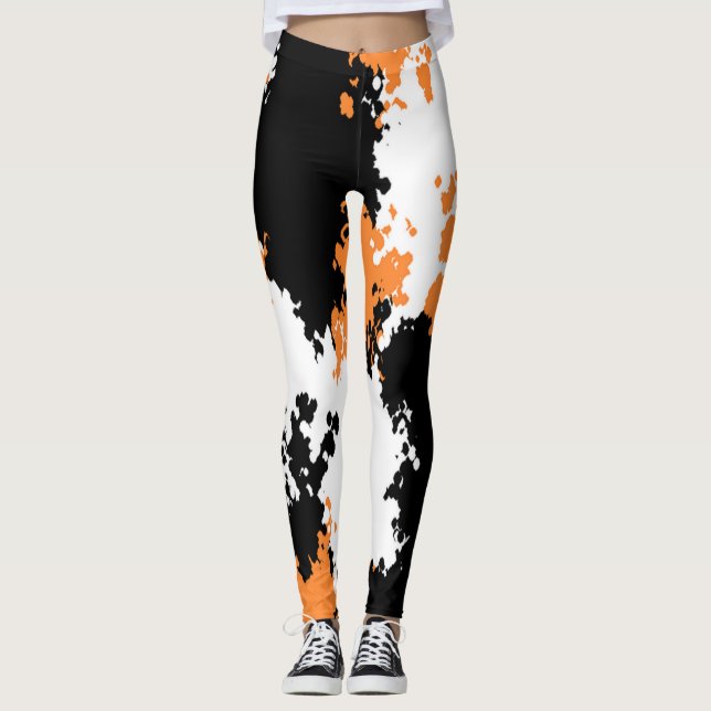 Sassy Mädchen-Camouflage-Leggings - Orange Leggings (Vorderseite)