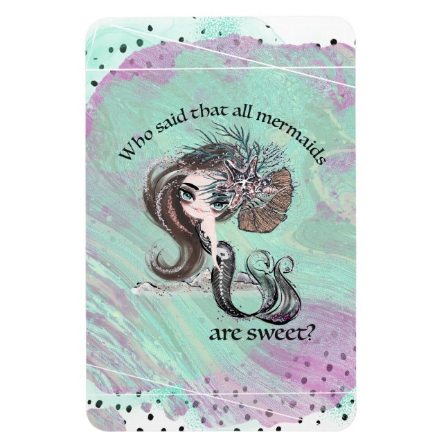 Sassy Mermaid Magnet (Vertikal)
