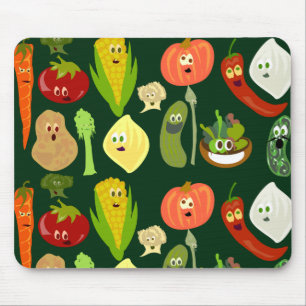 Sassy Niedliche Veggies! Mousepad