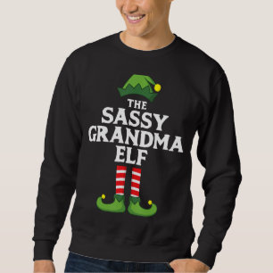 Sassy Oma Elf Matching Family Group Weihnachten Sweatshirt
