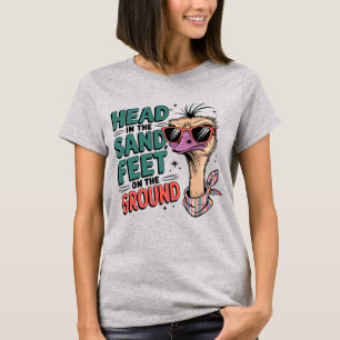 Sassy Ostrich mit Sonnenbrille T-Shirt