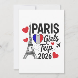 Sassy Paris Mädchen Reise 2026 Urlaub Kinder Treff Feiertagskarte