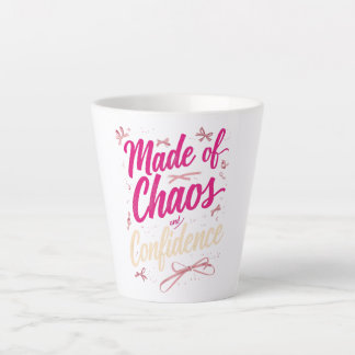 Sassy Pink Typography Chaos And Confidence Milchtasse