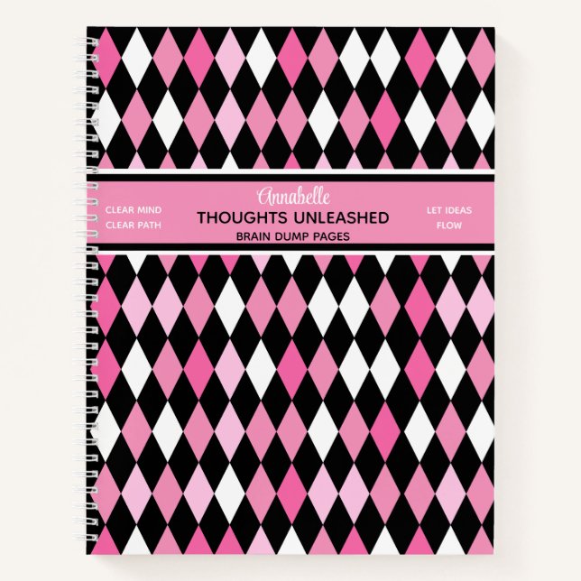 Sassy Pinkista Thoughts Unleashed SpiralNotebook Notizbuch (Vorderseite)