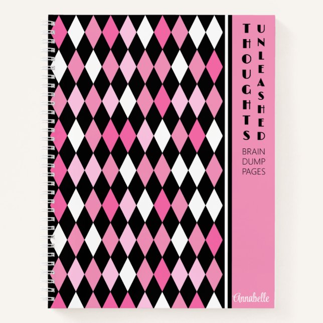Sassy Pinkista Thoughts Unleashed SpiralNotebook Notizbuch (Vorderseite)