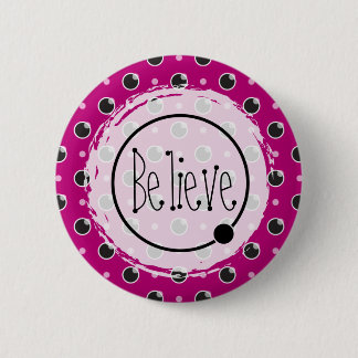 Sassy Polka-Punkte glauben dem lila Knopf - Button