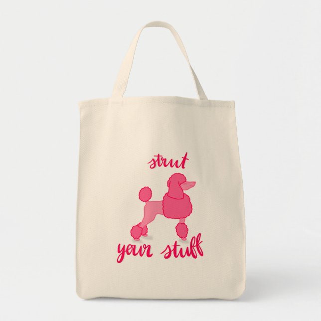 Sassy Poodle Tote Tasche (Vorne)