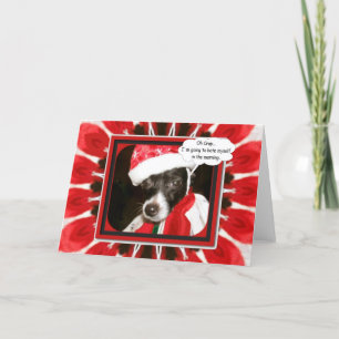 Sassy Santa Dog Feiertagskarte
