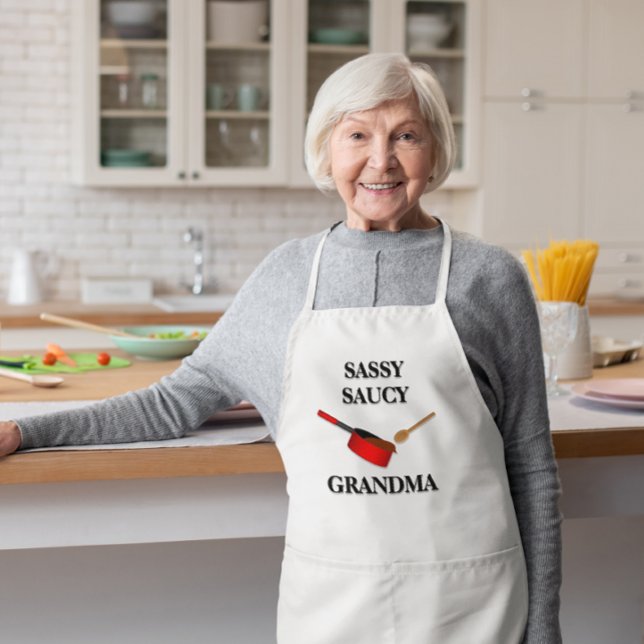 Sassy Saucy Koch Personalisiert Sauce Pan Schürze (Von Creator hochgeladen)