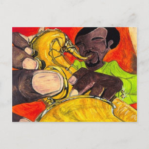 Sassy Sax Postkarte