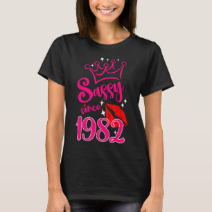 Sassy Seit 1982 glücklicher Jahrestag Frauen Gebur T-Shirt