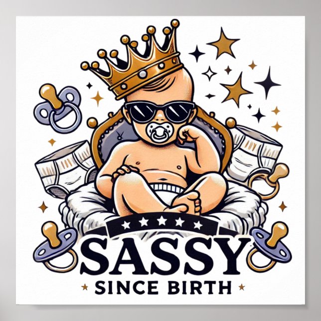 Sassy Seit Geburt Digital Download - Perfekte DTF Poster (Vorne)