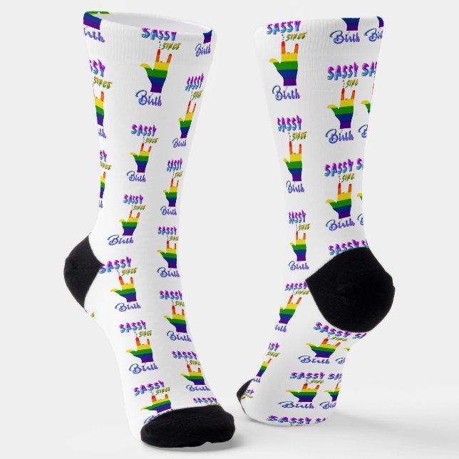 Sassy seit Geburt Socken (Gewinkelt)