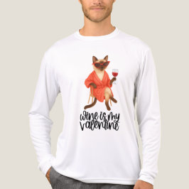 Sassy Siamese Katze trinkt Wein für Katzenliebhabe Tri-Blend Shirt