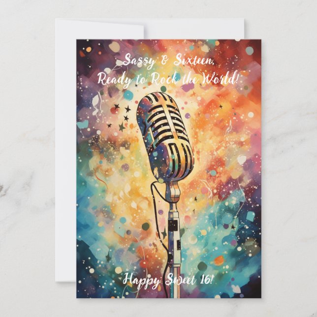 Sassy & Sixteen! 16 . Geburtstag Geburtstagskarte Einladung (Vorderseite)