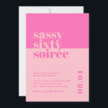 Sassy Sixty Soirée 60. Geburtstag Einladung<br><div class="desc">Feiern Sie einen Geburtstag mit unserer mutigen und liebevollen 60. Geburtstagseinladung! Diese Einladung wurde für eine Erklärung konzipiert und ist perfekt für alle, die ein stilvolles und unvergessliches Soirée werfen möchten. Das Thema "Sassy, Sixty Soirée" Set den Ton für eine lustige Veranstaltung, die Ihre Gäste zum Reden verlasse. Mit einem...</div>