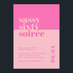 Sassy Sixty Soirée 60. Geburtstag Einladung<br><div class="desc">Feiern Sie einen Geburtstag mit unserer mutigen und liebevollen 60. Geburtstagseinladung! Diese Einladung wurde für eine Erklärung konzipiert und ist perfekt für alle, die ein stilvolles und unvergessliches Soirée werfen möchten. Das Thema "Sassy, Sixty Soirée" Set den Ton für eine lustige Veranstaltung, die Ihre Gäste zum Reden verlasse. Mit einem...</div>