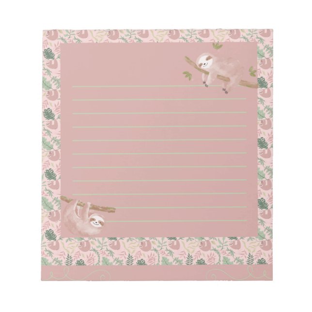 Sassy Sloth Notizblock (Vorderseite)