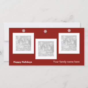 Sassy Snowflake Foto Card Feiertagskarte