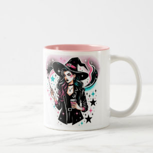Sassy Sorcery Niedlich Girly Hexengeschenk Zweifarbige Tasse
