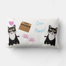 Sassy Sourpuss Power Cat Cartoon Spaß Kunst Lendenkissen