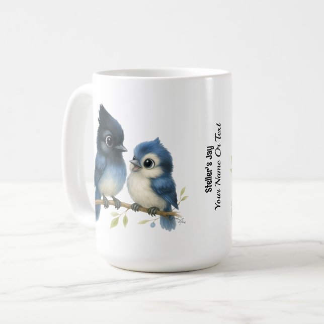 Sassy Steller-Jay Kaffeetasse (Vorderseite Links)