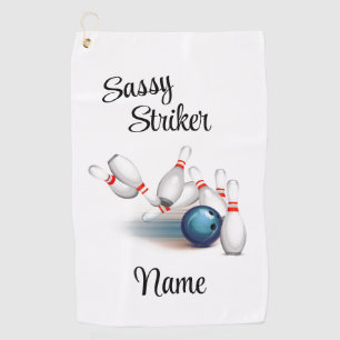 Sassy Strike Personalisiert Bowling Handtuch