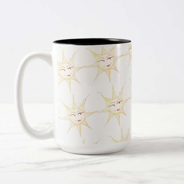 Sassy sun - Multi-Image Zweifarbige Tasse (Links)