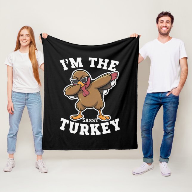 Sassy Turkey Matching Family Erntedank Party Fleecedecke (Beispiel)