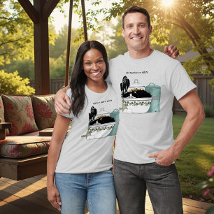 Sassy Tuxedo-Katze Vintage-Schüssel Aqua Retro-Küc T-Shirt