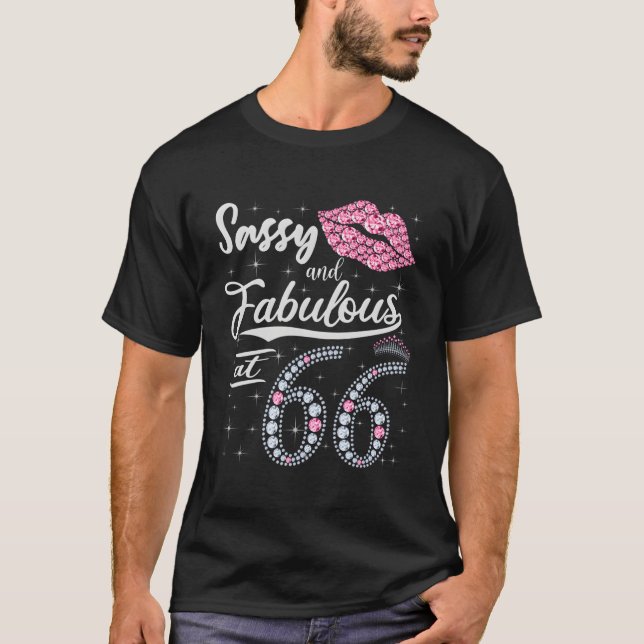 Sassy und fabelhaft bei 66 66th K Kronen Lippen T-Shirt (Vorderseite)