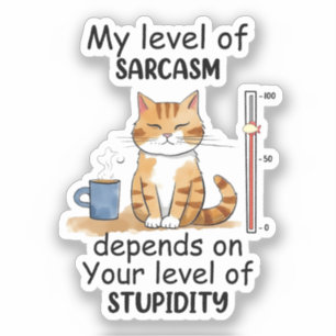 Sassy und Niedliche Orangenkatze Aufkleber