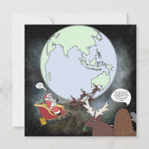 Sassy und Santa Postcard Einladung