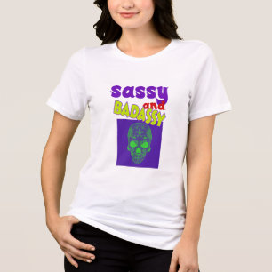 Sassy und schlecht Tri-Blend shirt