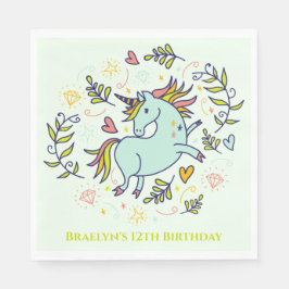Sassy Unicorn Magical Birthday Serviette