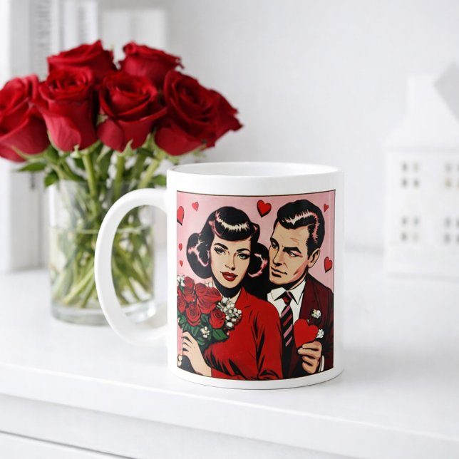 Sassy Vintag Comic Valentine Kaffeetasse (Von Creator hochgeladen)
