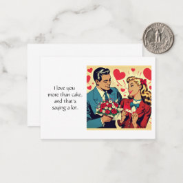 Sassy Vintag Valentine mit Zitat Mitteilungskarte