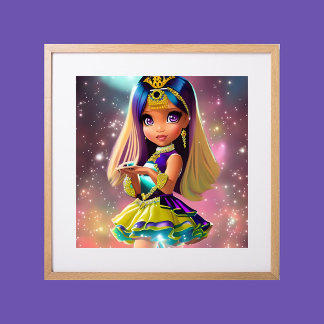 Sassy whimsisess Prinzessin pink Tiara ethnische S Poster