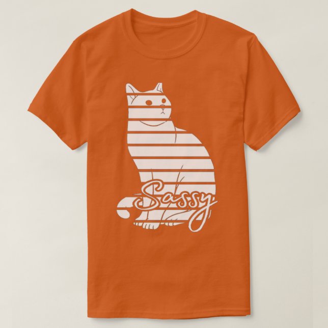 Sassy White Cat T-Shirt (Design vorne)