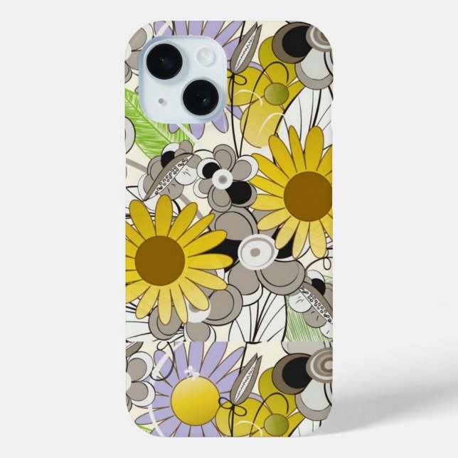 Sassy Yellow Flower Case-Mate iPhone Hülle (Rückseite)