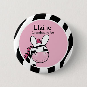 SASSY ZEBRA DIVA NAME TAG Personalisiert Button