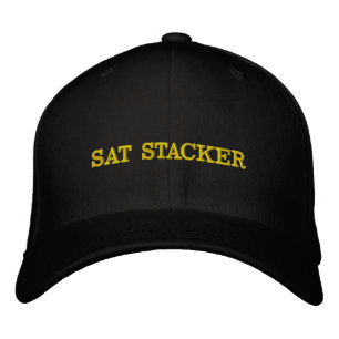 Sat Stacker Hodl Tight Bitcoin Crypto Gelber Text Bestickte Baseballkappe
