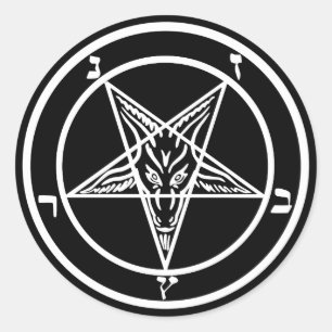 Satan Baphomet Runder Aufkleber